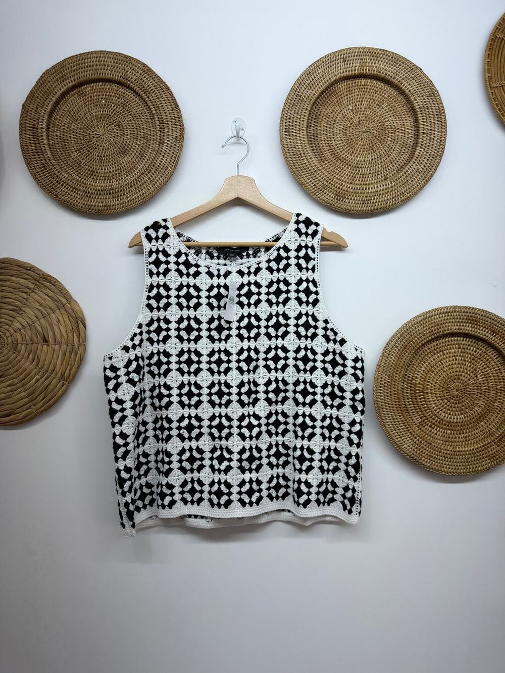 NEW Ann Taylor Crochet Knit Tank Top Plus Size XXL